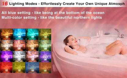 Ocean Lamp Water Light Projector - Water Ripple Projector Light Cube Aurora Northern Lights Wave Ripple Night Light for Bedroom - SMARTGLO COLLECTIONS