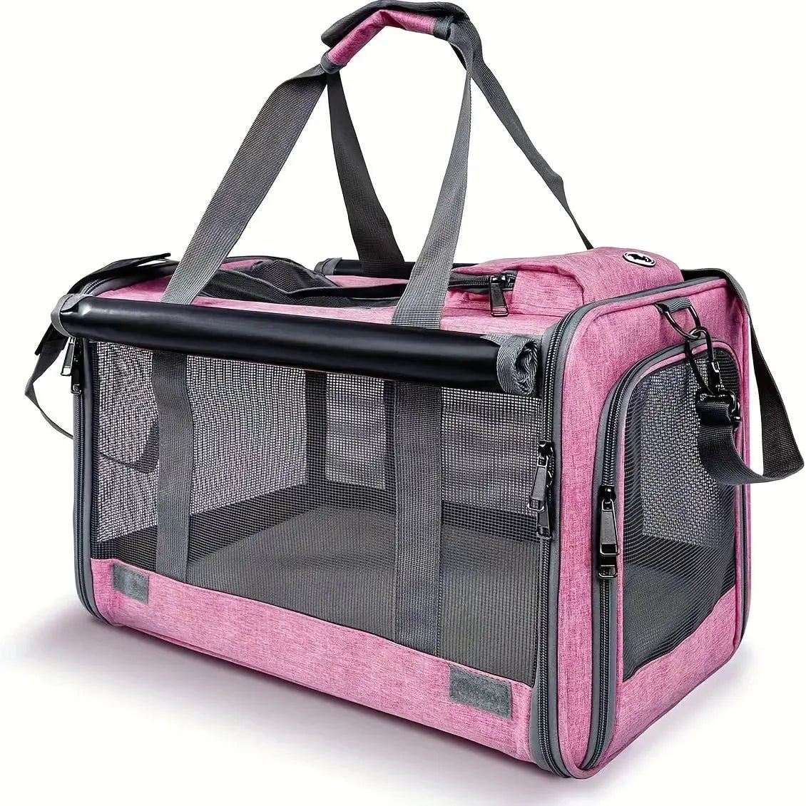 Soft-Sided Pet Carrier for Medium & Large Cats and Small Dogs SMARTGLO COLLECTIONS Pet Feeder 42.40 SMARTGLO COLLECTIONS Pink
