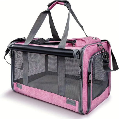 Soft-Sided Pet Carrier for Medium & Large Cats and Small Dogs SMARTGLO COLLECTIONS Pet Feeder 42.40 SMARTGLO COLLECTIONS Pink