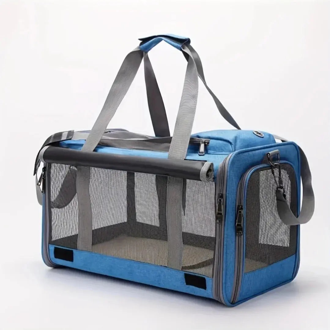Soft-Sided Pet Carrier for Medium & Large Cats and Small Dogs SMARTGLO COLLECTIONS Pet Feeder 43.80 SMARTGLO COLLECTIONS Blue