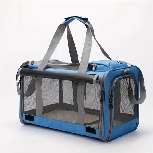Soft-Sided Pet Carrier for Medium & Large Cats and Small Dogs SMARTGLO COLLECTIONS Pet Feeder 43.80 SMARTGLO COLLECTIONS Blue