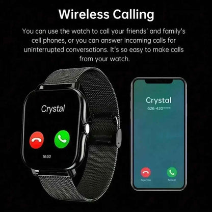 Smart Fitness Watch 2025 – Calls, 50 Sports Modes, HR & SpO2 (iOS/Android)