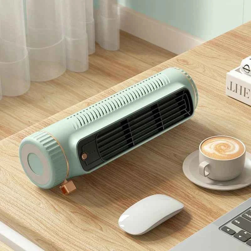 SmartGlo Collections desktop tower fan with portable design, USB charging, and air cooling for room and home use.