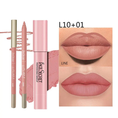 Matte Lip Liner & Lipstick Set – Waterproof, Long Lasting Soft Matte Makeup SMARTGLO COLLECTIONS Beauty Unique 8.19 SMARTGLO COLLECTIONS L10 01