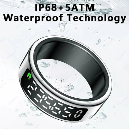 2025 Smart Ring with Screen, Wireless Charging & Health Tracking (R12/R11) SMARTGLO COLLECTIONS Health And Fitness  SMARTGLO COLLECTIONS