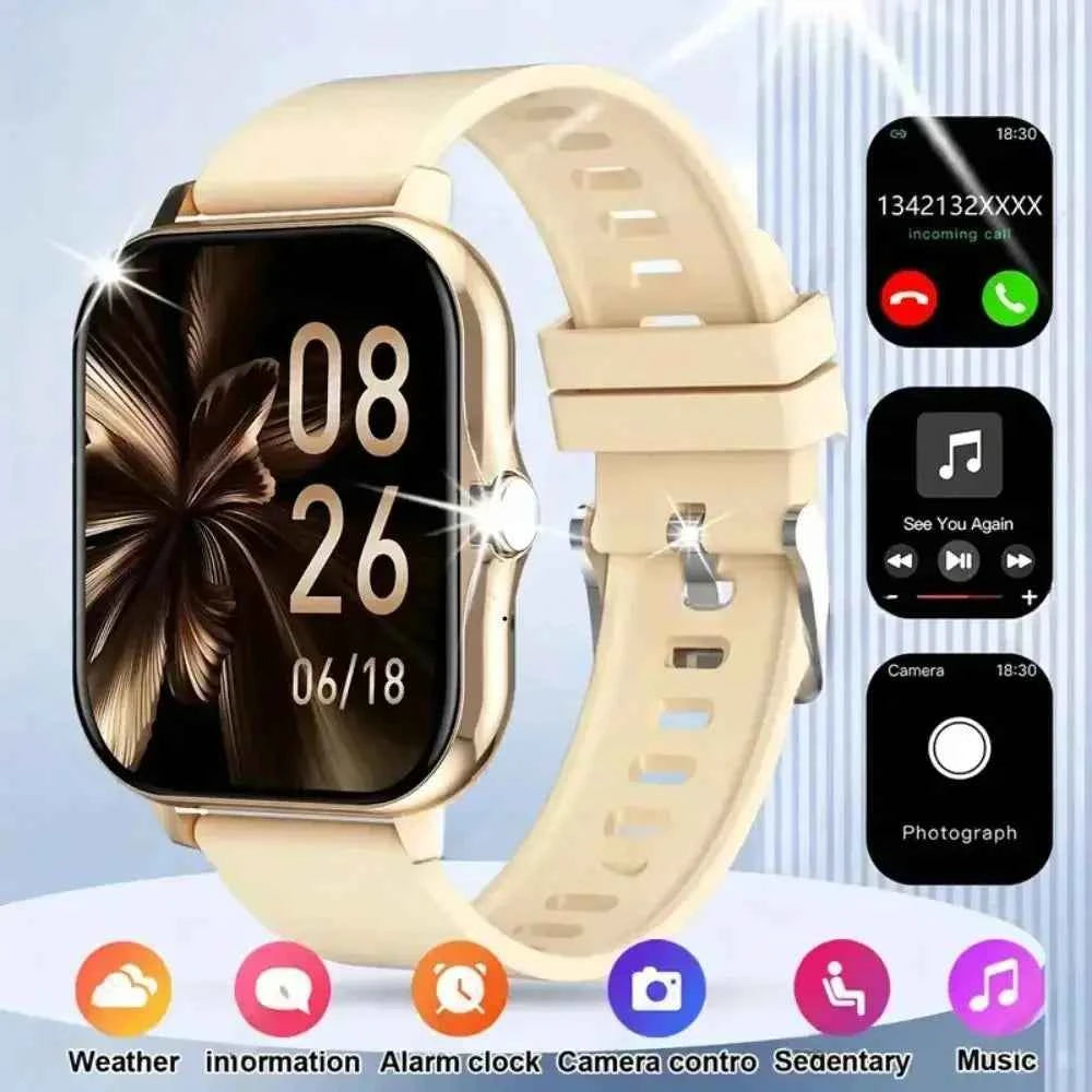 Smart Fitness Watch 2025 – Calls, 50 Sports Modes, HR & SpO2 (iOS/Android)