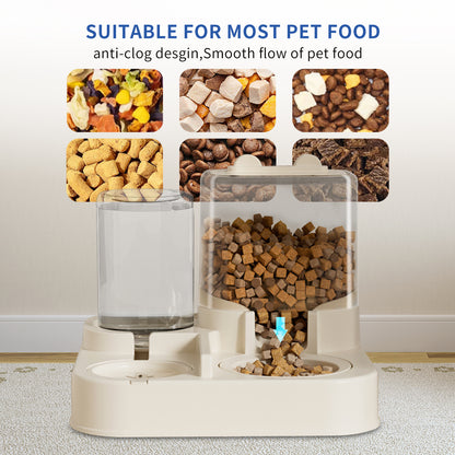 Transparent And Visible Pet Feeding And Drinking Dispenser, Automatically Refilling Food And Water, Caring For Every Moment, Allowing Owners To Travel Easily And Pets To Enjoy Worry Free Eating And Dr