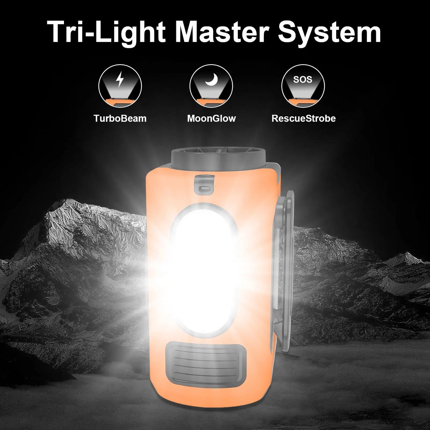 16, 000 Rpm 10000mAh Portable Waist Fan, Clip On Wearable Belt Personal Fan, Rechargeable Battery Powered, With 5 Speed Levels And A Flashlight, Suitable For Outdoor Camping And Traveling Orange CJ Air Condition  SMARTGLO COLLECTIONS