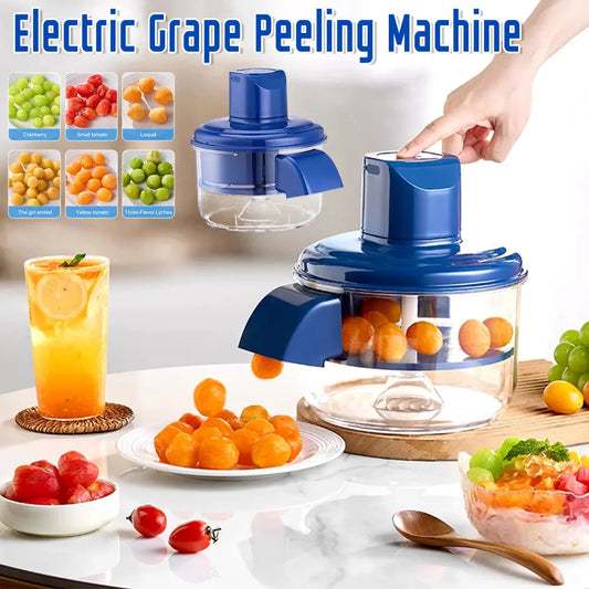 Automatic Electric Grape Peeler Electric Rechargeable Fruit Peeling Machine Hands-Free Skin Remover Home Kitchen Supplies Kitchen Gadgets CJ Fruit peeling machine  SMARTGLO COLLECTIONS