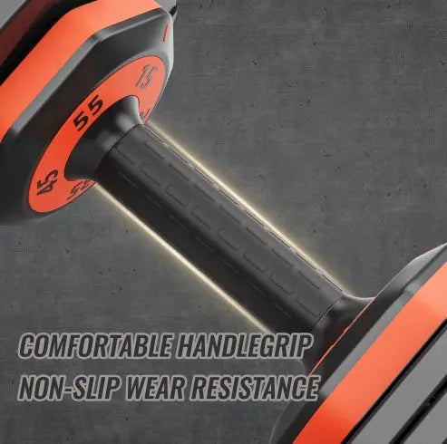 Adjustable Dumbbell Set, 10 In 1 Free Dumbbell For Men And Women, Black Dumbbell For Home Gym, Full Body Workout Fitness, Fast Adjust By Turning Handle 10 Gears55 LB CJ Fitness weights  SMARTGLO COLLECTIONS