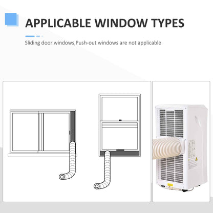 8000BTU Mobile Portable Air Conditioner with Cooling, Dehumidifier, and Ventilating with Remote Control, 2 Speed Fans, 24-Hour Timer for Bedroom, Living Room, Home Office, White