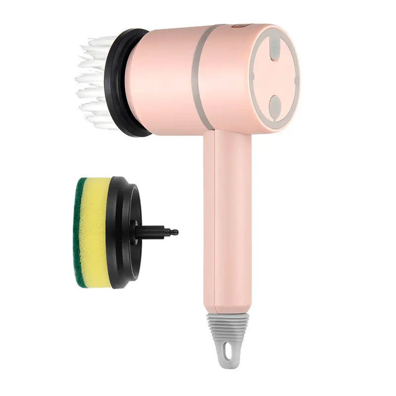Electric Cleaning Brush Dishwashing Brush Automatic Wireless USB Rechargeable Professional Kitchen Bathtub Tile Cleaning Brushes CJ Cleaning Brush 29.50 SMARTGLO COLLECTIONS Pink / With 2brush heads1200mAh